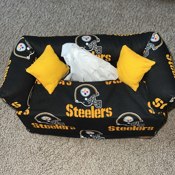 Steelers couch Tissue Box cover - Picture 2 of 4